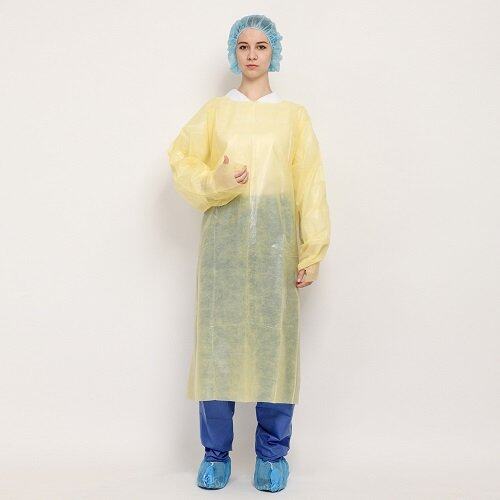 Water Repellent Plastic Pe Coated Disposable Isolation Cover Gown