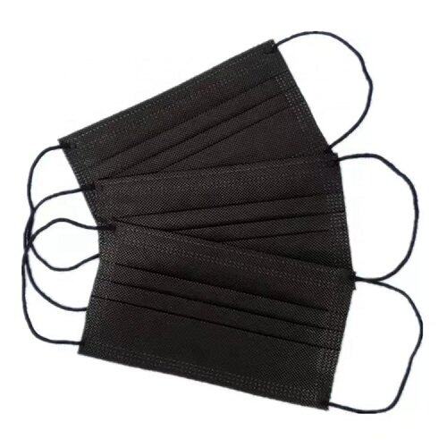 3ply Ear-Loop Black Color Disposable Nonwoven Face Mask