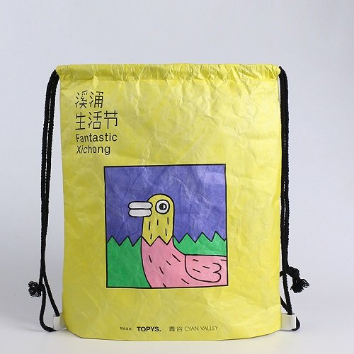 Tyvek Washabe paper drawstring bags