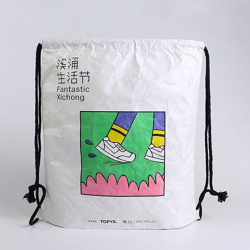 Tyvek Washabe paper drawstring bags