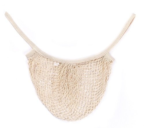 Reusable organic cotton net bag