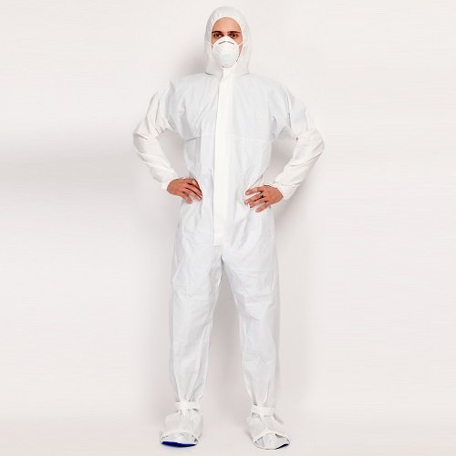 Disposable SMS Personal Protective Coverall with Hood