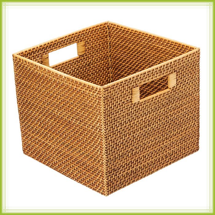 Handwoven rattan basket