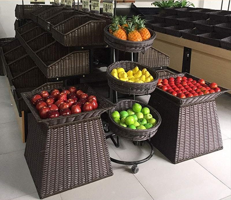 Handwoven baskets for Supermarket Display