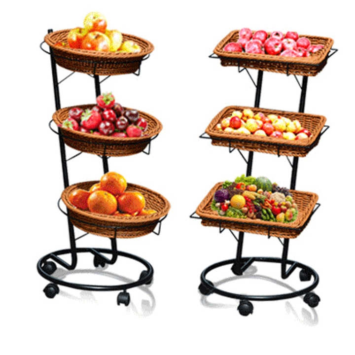 Polyrattan baskets for Supermarket Display