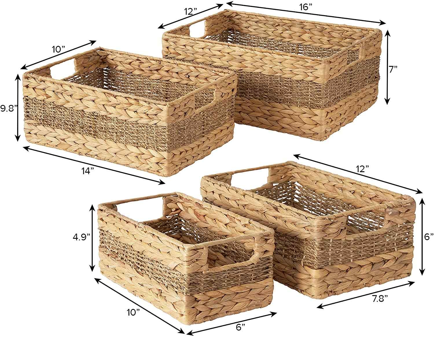 Water hyacinth storage basket