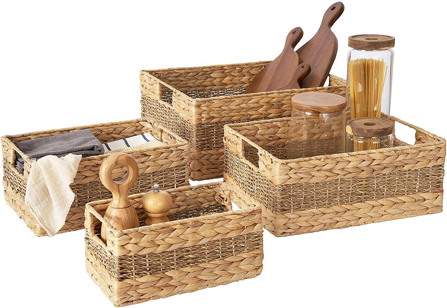 Natural Water hyacinth storage basket