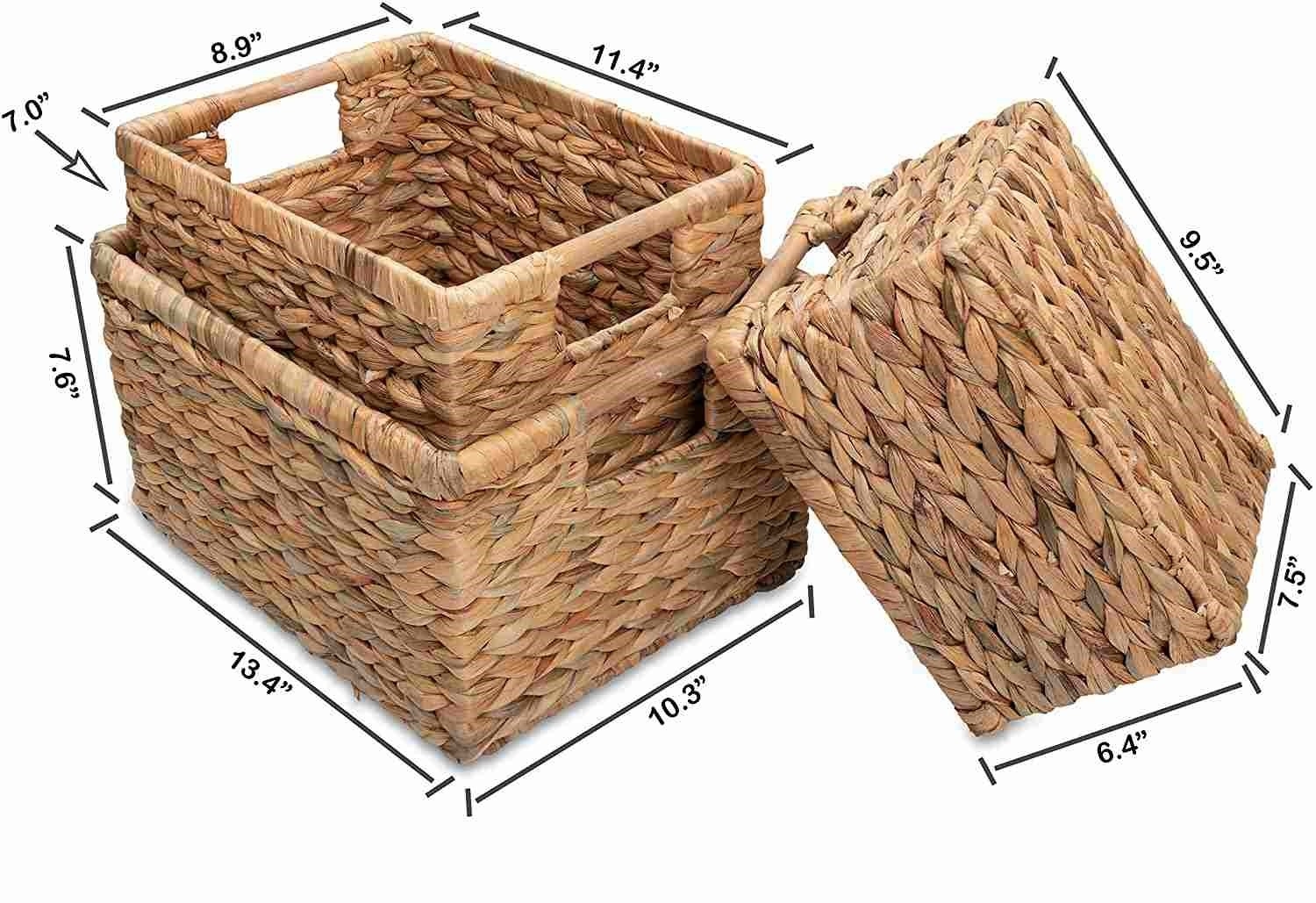 Water hyacinth storage basket