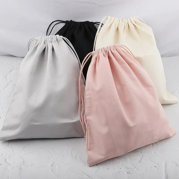 Plain Canvas Drawstring Bags