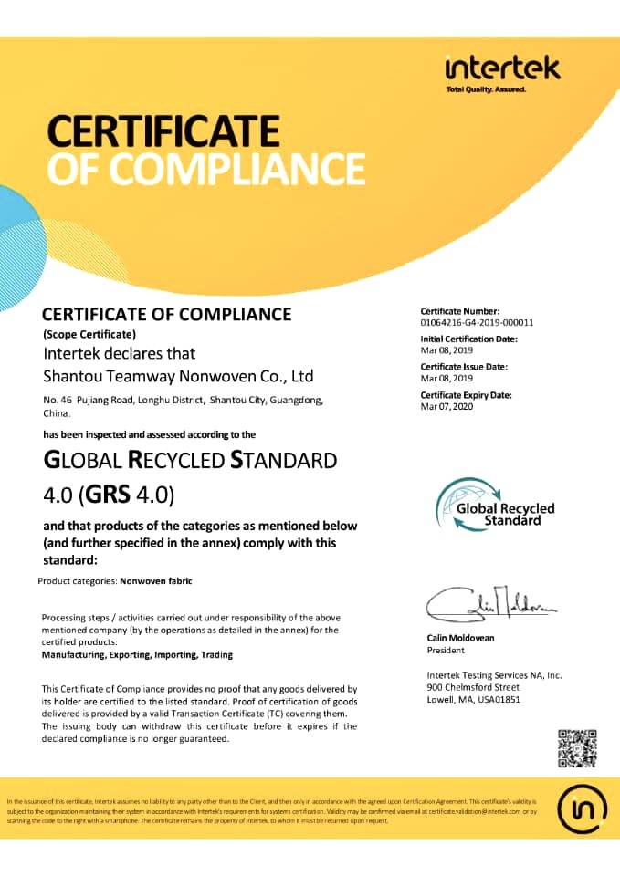 Qualification certificates for the industry