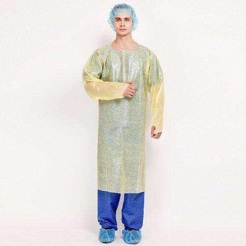 Water Repellent Plastic Pe Coated Disposable Isolation Cover Gown NW-CO012