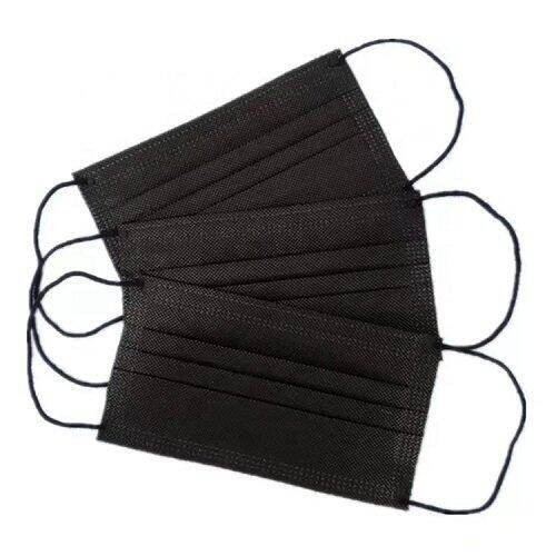 3ply Ear-Loop Black Color Disposable Nonwoven Face Mask NW-FC007